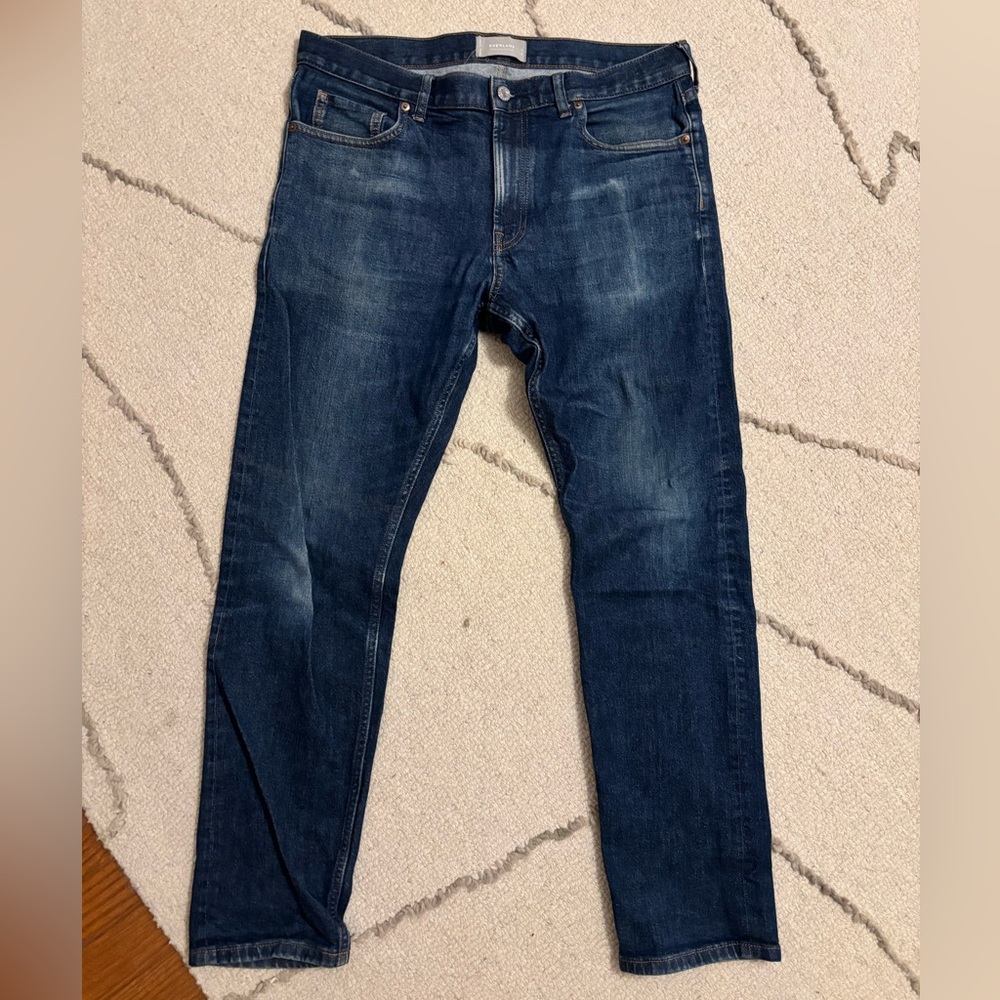 Everlane Slim Jeans — Faded Indigo Blue